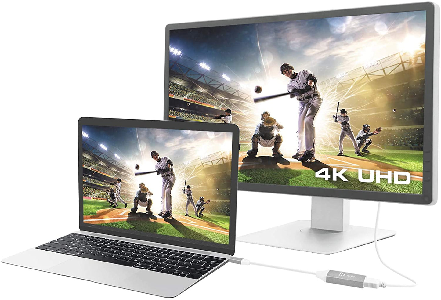 J5 create j5create USB Type-C to HDMI Adapter- 3840 x 2160 @ 60Hz | HDMI 1.4 4K @ 30 Hz to 4K @ 60 Hz | Adapter Compatible with MacBook, Chromebook, Tablet or PC