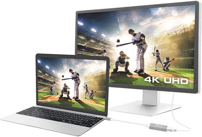 J5 create j5create USB Type-C to HDMI Adapter- 3840 x 2160 @ 60Hz | HDMI 1.4 4K @ 30 Hz to 4K @ 60 Hz | Adapter Compatible with MacBook, Chromebook, Tablet or PC