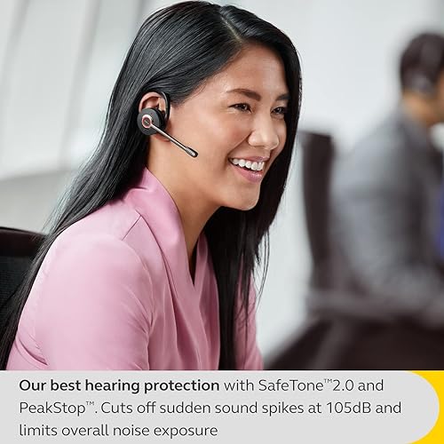 Jabra Engage 55 Convertible Wireless Headset with Ear Hook, Headband & Neckband, Link 400 USB-A DECT Adapter – Noise-Cancelling Microphone – MS Teams Certified, Works with All Other Platforms – Black MS Teams (USB-A) Convertible