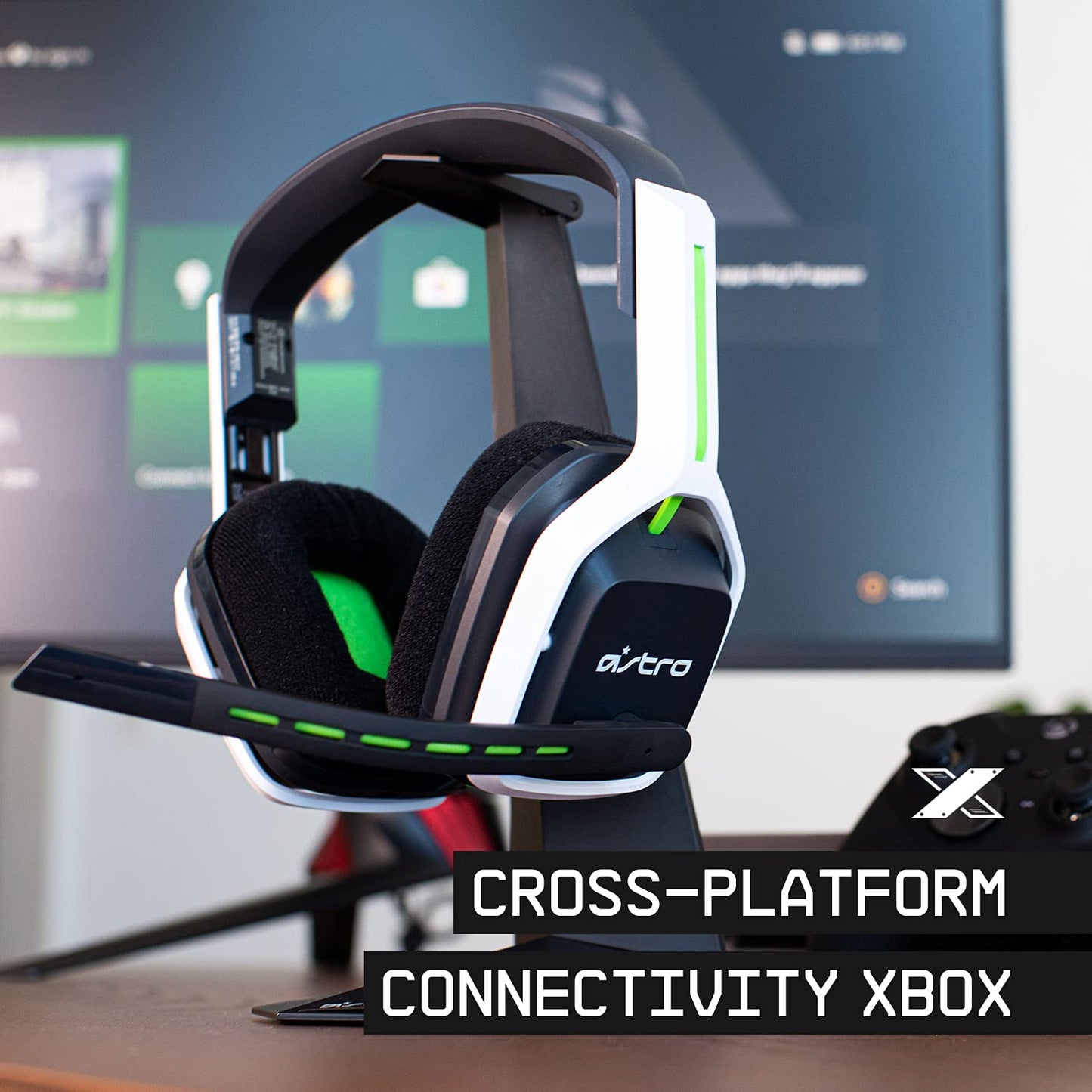 ASTRO Gaming A20 Wireless Headset Gen 2 for Xbox Series X | S, Xbox One, PC &amp; Mac - White /Green Xbox Series X/S, PC/Mac Headset Only