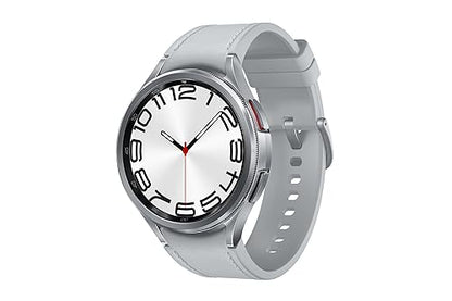 Samsung Galaxy Watch6 Classic, Silver, Bluetooth, 47 mm, Sleep Coaching, ECG, Heart Monitor, Fall Detection, SOS, Fitness Tracker, Camera Access, Digital Wallet (CAD Version and Warranty) Silver 47mm Classic Watch Only