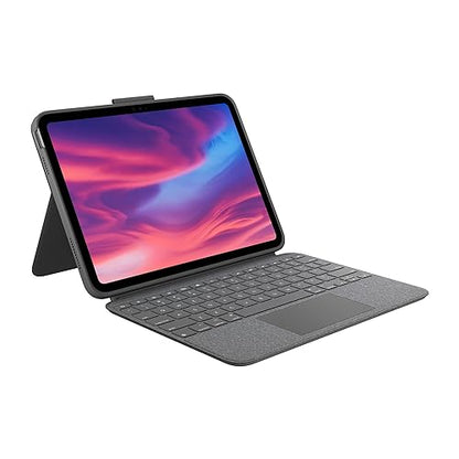 Logitech Combo Touch Detachable 10th Gen iPad Keyboard Case with Large Precision Trackpad, Full-Size Backlit Keyboard, and Smart Connector Technology - Oxford Gray Combo Touch Tablet Keyboard Oxford Gray