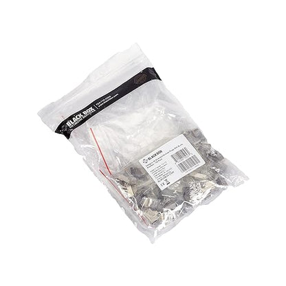 Black Box CAT6A Modular RJ-45 Plugs w/Boots, Solid/Stranded STP, 100PK