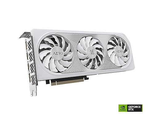 Gigabyte GeForce RTX 4060 AERO OC 8G Graphics Card, 3X WINDFORCE Fans, 8GB 128-bit GDDR6, GV-N4060AERO OC-8GD Video Card