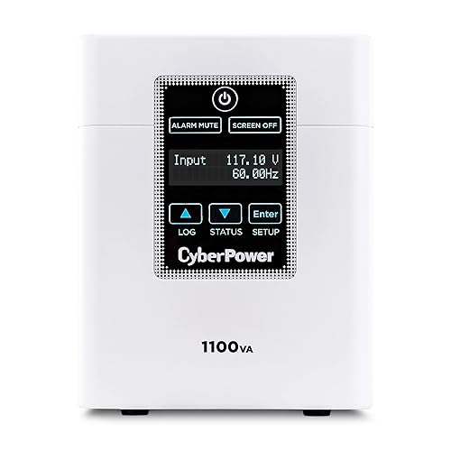 CyberPower M1100XL Medical-Grade UPS System, 1100VA/880W, 6 Outlets, AVR, Tower