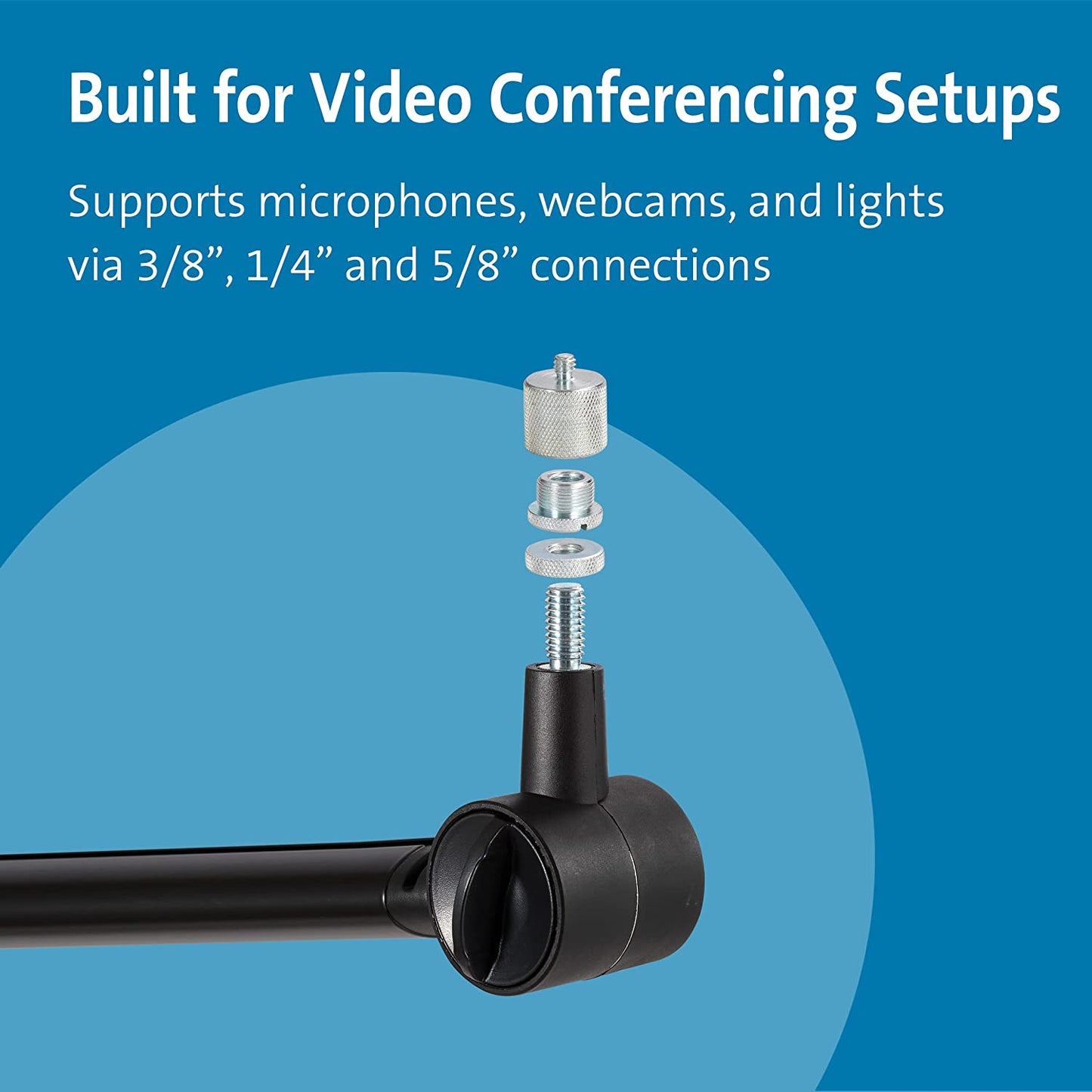 Kensington A1020 Boom Arm for Microphones, Webcams, and Lighting Systems (K87652WW)