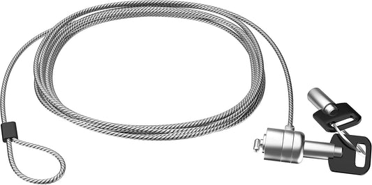 CTA Digital 10-Foot Security Cable – CTA 10’ Galvanized Steel Cable with Kensington Lock and Master Key for Use with Tablets, Laptops, and Devices with K-Slots (ADD-CALOCK3M)