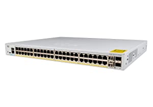 Cisco Catalyst 1000-48FP-4G-L Network Switch, 48 Gigabit Ethernet PoE+ Ports, 740W PoE Budget, 4 1G SFP Uplink Ports, Enhanced Limited (C1000-48FP-4G-L)