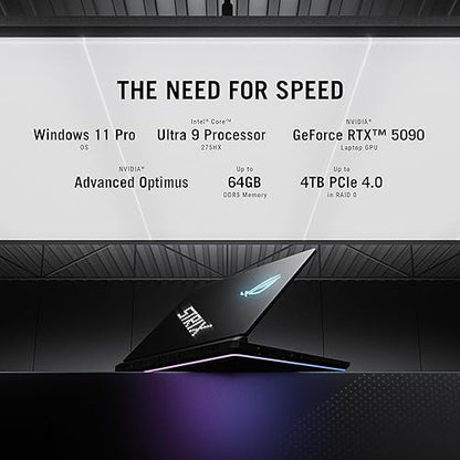 ASUS ROG Strix Scar 16 (2025) Gaming Laptop, 16” ROG Nebula HDR 16:10 2.5K 240Hz/3ms, NVIDIA® GeForce RTX™ 5070Ti, Intel® Core™ Ultra 9 HX, 32GB DDR5-5600, 1TB PCIe Gen 4 SSD, G635LR-XS96