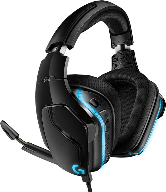 Logitech G635 DTS, X 7.1 Surround Sound LIGHTSYNC RGB PC Gaming Headset Black G635 Headset