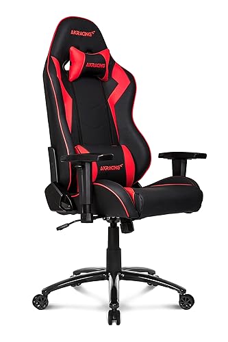 AKRacing Core Series SX Gaming Chair with High Backrest, Recliner, Swivel, Tilt, Rocker and Seat Adjustment with 5/10 warranty-Red
