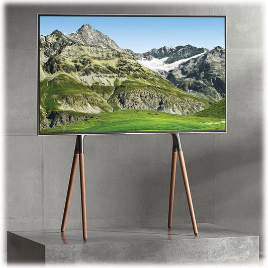 Tripp Lite Portable 49 to 70 inch Universal TV Monitor Stand Artistic Black Steel &amp; Wood Finish Flat or Curved Displays (DMPDS4970)