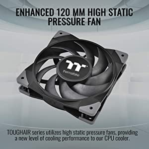 Thermaltake TOUGHAIR 310 170W TDP CPU Cooler, Intel/AMD Universal Socket (LGA 1200/1700), 120mm 2000RPM High Static Pressure PWM Fan with High Performance Copper Heat Pipes CL-P074-AL12BL-A AMD/Intel 170W