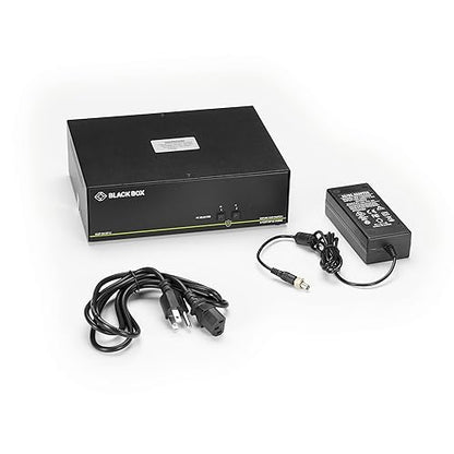 Black Box NIAP 3.0 Secure 2-Port Single-Head DisplayPort KVM Switch - 2 Computer(s) - 1 Local User(s) - 3840 x 2160 - 4 x USB - 3 x DisplayPort - Desktop - TAA Compliant