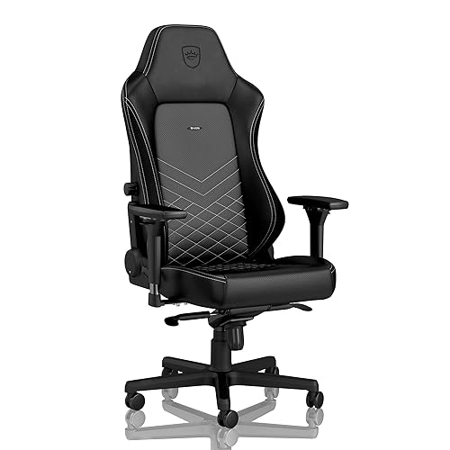 noblechairs Hero Gaming Chair - Office Chair - Desk Chair - PU Faux Leather - Black/Platinum White