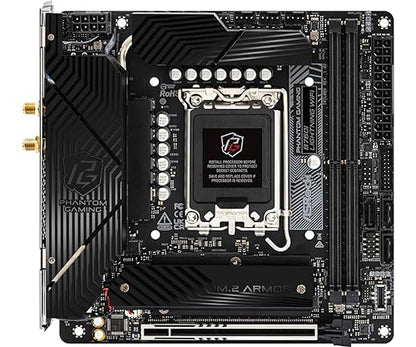 ASRock Phantom Gaming B760I Lightning WiFi 8600 DDR5 96GB SATA3 6.0 Gb/s Mini-ITX LGA1700 Motherboard