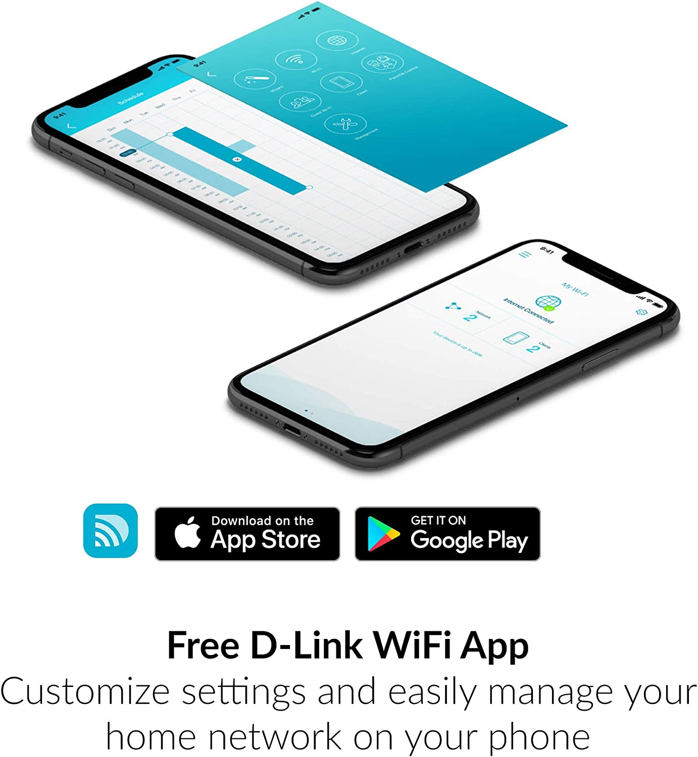 D-Link WiFi Range Extender Mesh Gigabit AC1900 Dual Band Plug In Wall Signal Booster Wireless or Ethernet Port Smart Home Access Point (DAP-1955-US) AC1900 Range Extender