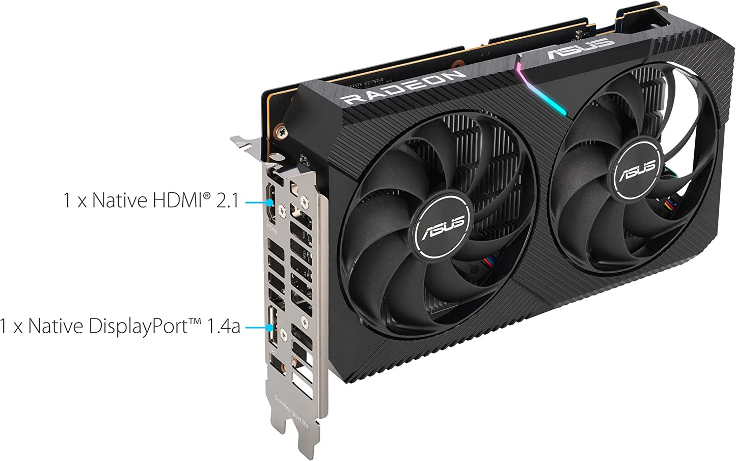 ASUS Dual AMD Radeon RX 6400 4GB GDDR6 Gaming Graphics Card (AMD RDNA 2, PCIe 4.0, 4GB GDDR6 Memory, HDMI 2.1, DisplayPort 1.4a, Axial-tech Fan Design, 0dB Technology)