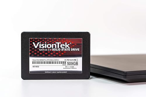 VisionTek 500GB PRO XTS 7mm 2.5 Inch SATA III Internal Solid State Drive with 3D NAND Technology for Desktop Computers, Laptops and Mac Systems (901294)