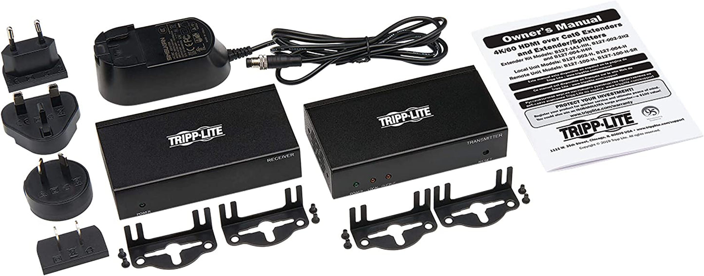 Tripp lite HDMI Over Cat6 Extender Kit W/ Poc 4K @ 60Hz 4: 125ft TAA