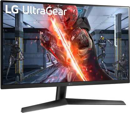 LG Ultragear 27GN60R-B 27 Inch Gaming Monitor with Full HD IPS 1ms (GtG) 144hz, HDR 10, Freesync Premium, NVIDIA G-SYNC Compatible, Black
