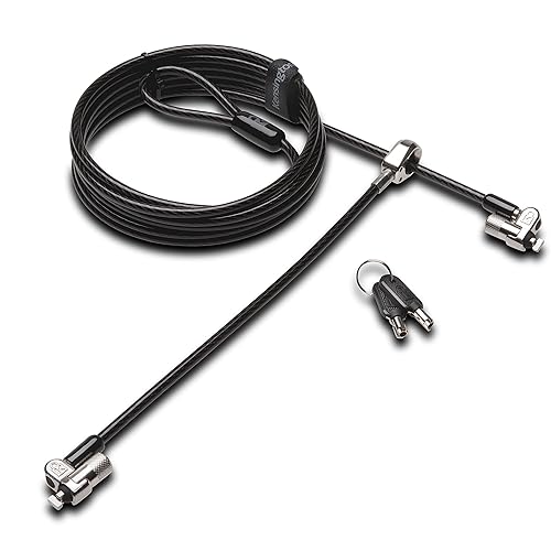 Kensington MicroSaver 2.0 Keyed Twin Cable Lock for Laptops & Other Devices (K65048WW)