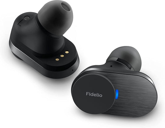 Philips Fidelio T1 True Wireless Headphones with Active Noise Canceling Pro+, Audiophile Quality, Black Black Fidelio | ANC PRO+