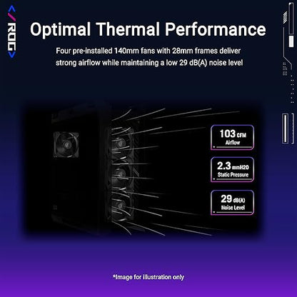 ASUS ROG Strix Helios II White Edition EATX mid-Tower Gaming PC case, with Dual Tempered Glass Side Panels, Support for GPUs up to 450mm Long, Graphics Card Braces