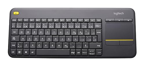 Logitech Wireless Touch Keyboard K400 Plus, Black - French Layout