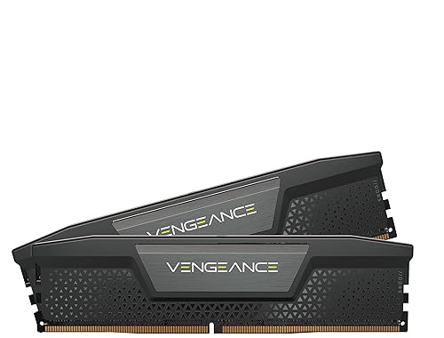 CORSAIR VENGEANCE DDR5 RAM 32GB (2x16GB) 5600MHz CL36 Intel XMP iCUE Compatible Computer Memory - Black (CMK32GX5M2B5600C36) 32GB (2x16GB) Black