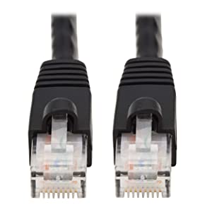 Tripp Lite Cat6a 10G Ethernet Cable, Snagless Molded UTP Network Patch Cable (RJ45 M/M), Black, 10 Feet / 3 Meters, Manufacturer's Warranty (N261-010-BK) Black 10 Feet UTP