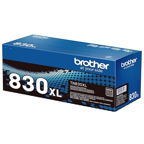 Brother Genuine TN830XL High Yield Black Toner Cartridge for 3,000 Pages