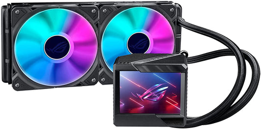 ASUS ROG Ryujin II 240 ARGB All-in-one Liquid CPU Cooler 240mm Radiator (3.5" Color LCD, Embedded Pump Fan, 2X ROG 120mm ARGB Radiator Fans, Compatible with Intel LGA1700, 1200 and AM5, AM4 Socket)