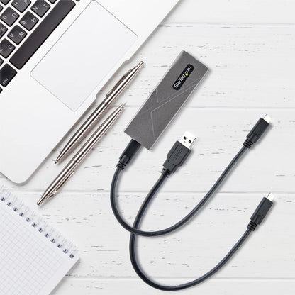 StarTech.com USB-C 10Gbps to M.2 NVMe or M.2 SATA SSD Enclosure - Tool-free External M.2 PCIe/SATA NGFF SSD Aluminum Case - USB Type-C&amp;A Host Cables - Supports 2230/2242/2260/2280 (M2-USB-C-NVME-SATA)
