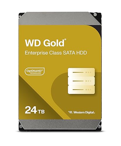 Western Digital 24TB WD Gold Enterprise Class SATA Internal Hard Drive HDD - 7200 RPM, SATA 6 Gb/s, 512 MB Cache, 3.5" - WD242KRYZ