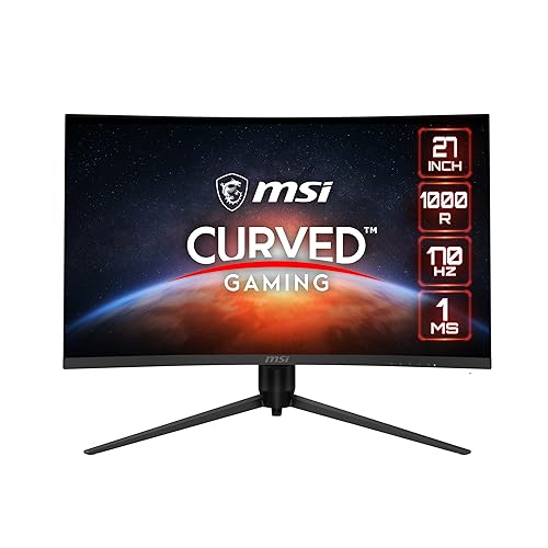 MSI G271CQP E2, 27 Gaming Monitor, 2560 x 1440 (QHD), VA, 170Hz, FreeSync Premium, HDMI, Displayport, Tilt, Swivel, Height Adjustable,Pivot