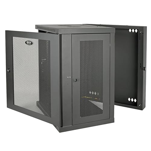 TRIPP LITE SmartRack 15U Low-Profile Switch-Depth Wall-Mount Rack Enclosure Cabinet, Black (SRW15US)