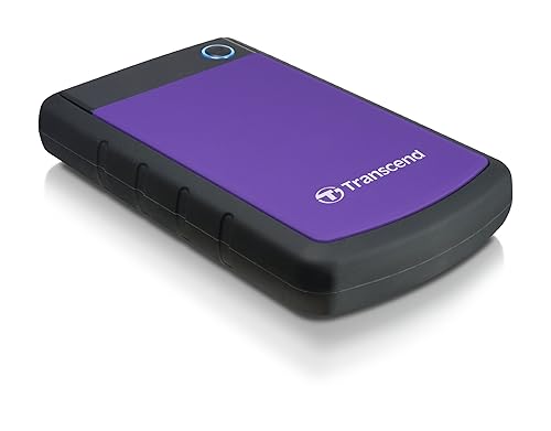 Transcend StoreJet 25H3 4 TB Portable Hard Drive - 2.5" External - SATA - Purple - USB 3.0 - 256-bit Encryption Standard