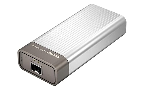 QNAP 10GbE SFP+ Network Adapter to USB 4 Type-C & Thunderbolt 3/4 Compatible (QNA-UC10G1SF)