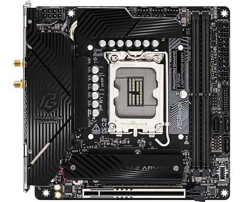 ASRock Phantom Gaming B760I Lightning WiFi 8600 DDR5 96GB SATA3 6.0 Gb/s Mini-ITX LGA1700 Motherboard