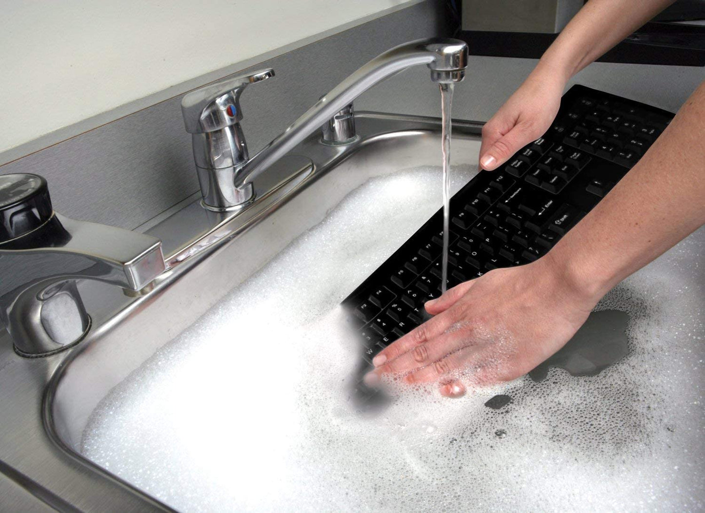 Kensington K74200CA Pro Fit USB Washable Keyboard, Black