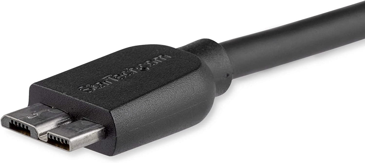 StarTech.com 15cm 6in Short Slim USB 3.0 A to Micro B Cable M/M - Mobile Charge Sync USB 3.0 Micro B Cable for Smartphones and Tablets (USB3AUB15CMS)