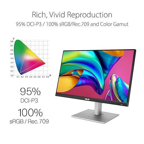 ASUS ProArt Display 27” 1440P Professional Monitor (PA278CGV) - IPS, QHD (2560 x 1440), 144Hz, 95% DCI-P3, ?E < 2, Calman Verified, USB-C PD 90W, FreeSync Premium, DisplayHDR 400, Height Adjustable