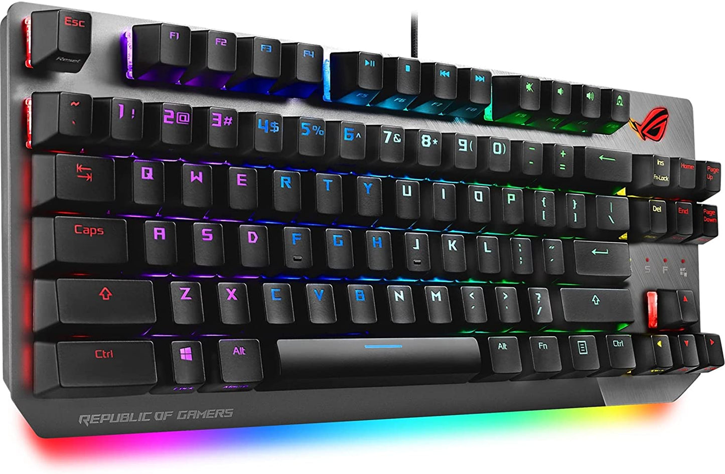 ASUS ROG Strix Scope NX TKL 80% Gaming Keyboard | ROG NX Brown Tactile Mechanical Switches, Aura Sync, Stealth Key, 2X Wider Ctrl Key, Programmable Macros, Detachable Cable ROG 80% NX Brown Switches Black