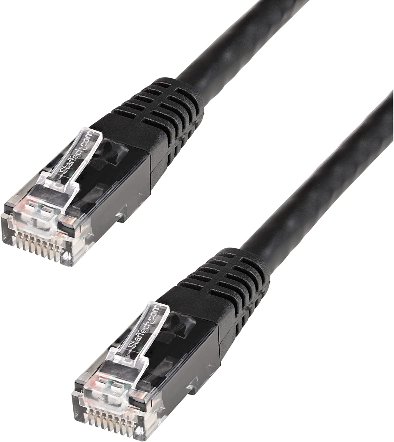 StarTech.com 10ft CAT6 Ethernet Cable - Black CAT 6 Gigabit Ethernet Wire -650MHz 100W PoE++ RJ45 UTP Molded Category 6 Network/Patch Cord w/Strain Relief/Fluke Tested UL/TIA Certified (C6PATCH10BK) Black 10 ft / 3m 1 Pack