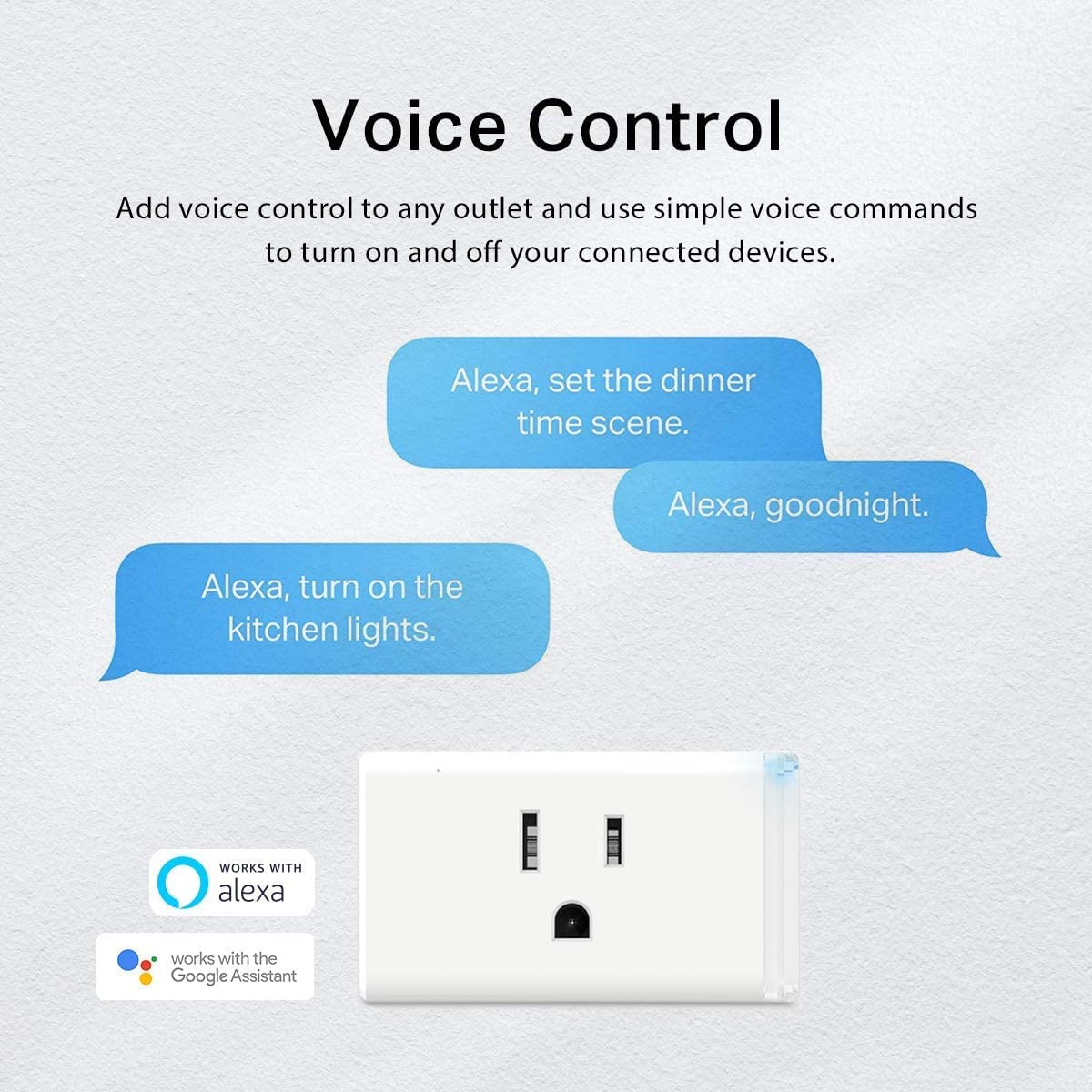Kasa Smart Plug HS103P4, Smart Home Wi-Fi Outlet Works with Alexa, Echo, Google Home &amp; IFTTT, No Hub Required, Remote Control, 15 Amp, UL Certified, 4-Pack, White Mini 4-Pack