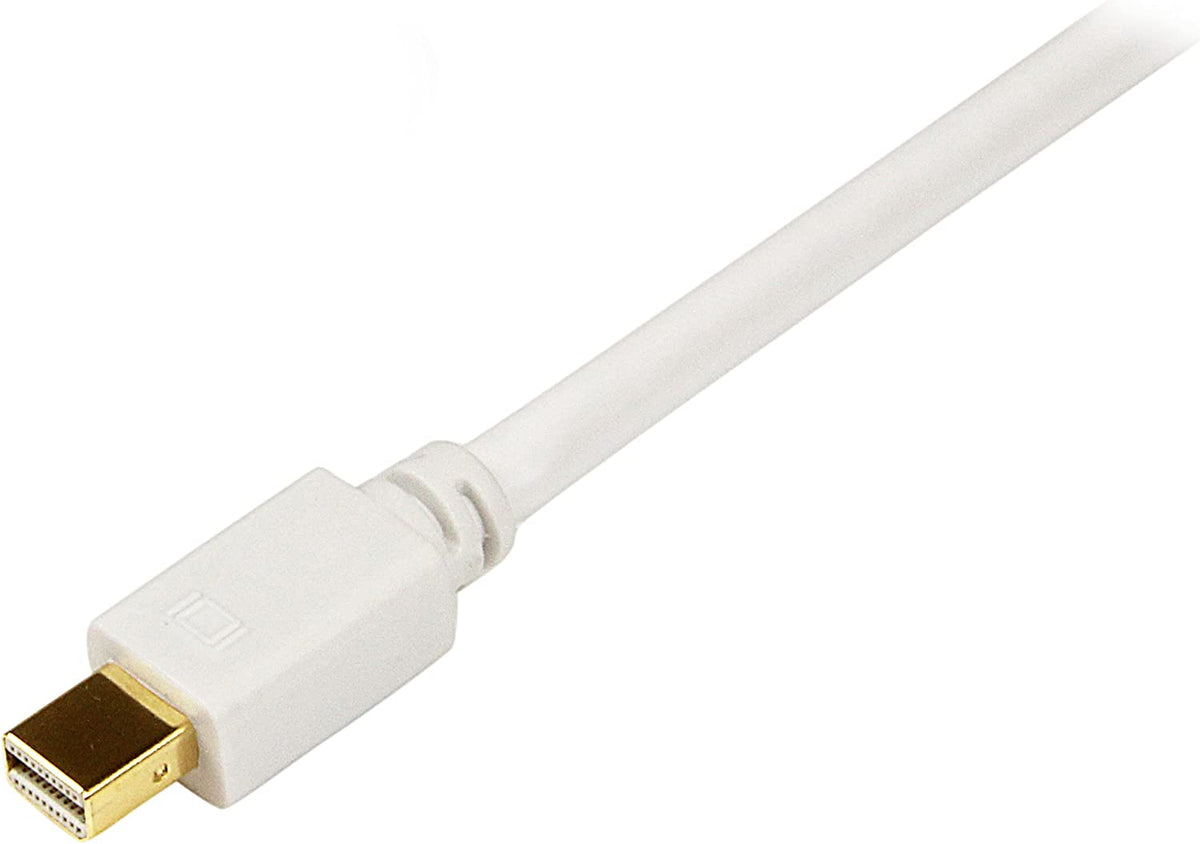 StarTech.com 6 ft Mini DisplayPort to DVI Adapter Cable - Mini DP to DVI Video Converter - MDP to DVI Cable for Mac / PC 1920x1200 - White (MDP2DVIMM6W) 6 ft / 2m White