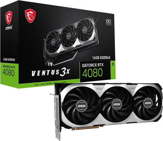 MSI Gaming GeForce RTX 4080 16GB GDRR6X 256-Bit HDMI/DP Nvlink Tri-Frozr 3 Ada Lovelace Architecture Graphics Card (RTX 4080 16GB Ventus 3X OC)