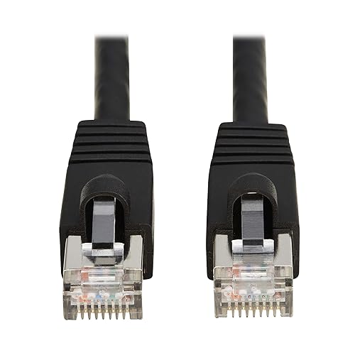 Tripp Lite Cat8 40G PoE Shielded Ethernet Cable, 12 Feet / 3.7 Meters, Black, High Speed, Power Over Ethernet, RJ45, Snagless SSTP, Male-to-Male, Network Patch LAN, (N272-F12-BK) 12 Feet Black