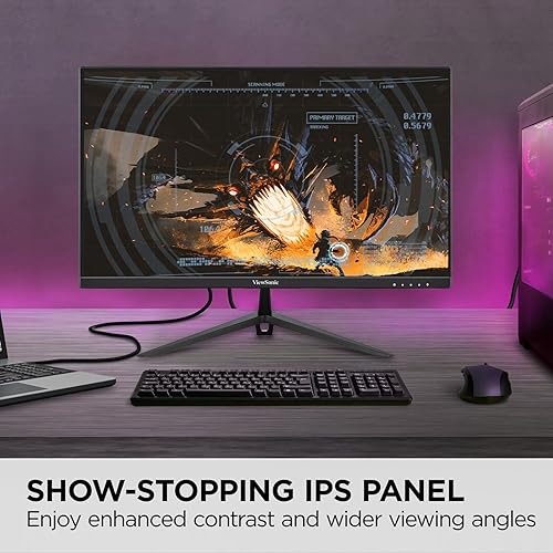 ViewSonic VX2428A 24 Inch 1080p 0.5ms 180Hz IPS Gaming Monitor with FreeSync, HDMI 1.4, and DisplayPort Inputs
